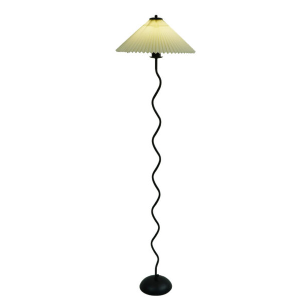 Cream Pleated Vintage Minimalist Lamp